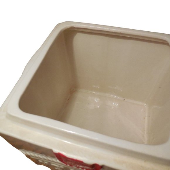 Holiday Cookie Box Cookie Jar  Gift with Red Bow - Japan -vintage - Picture 6 of 7